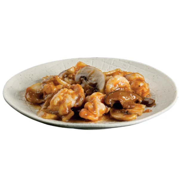 Langostino con Bambú y Setas